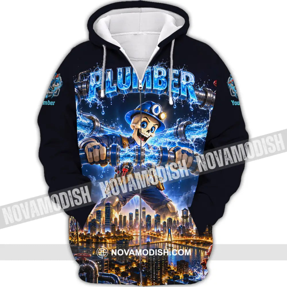 Unisex Shirt - Custom Plumber Shirt - Zipper Hoodie / S - T-shirt