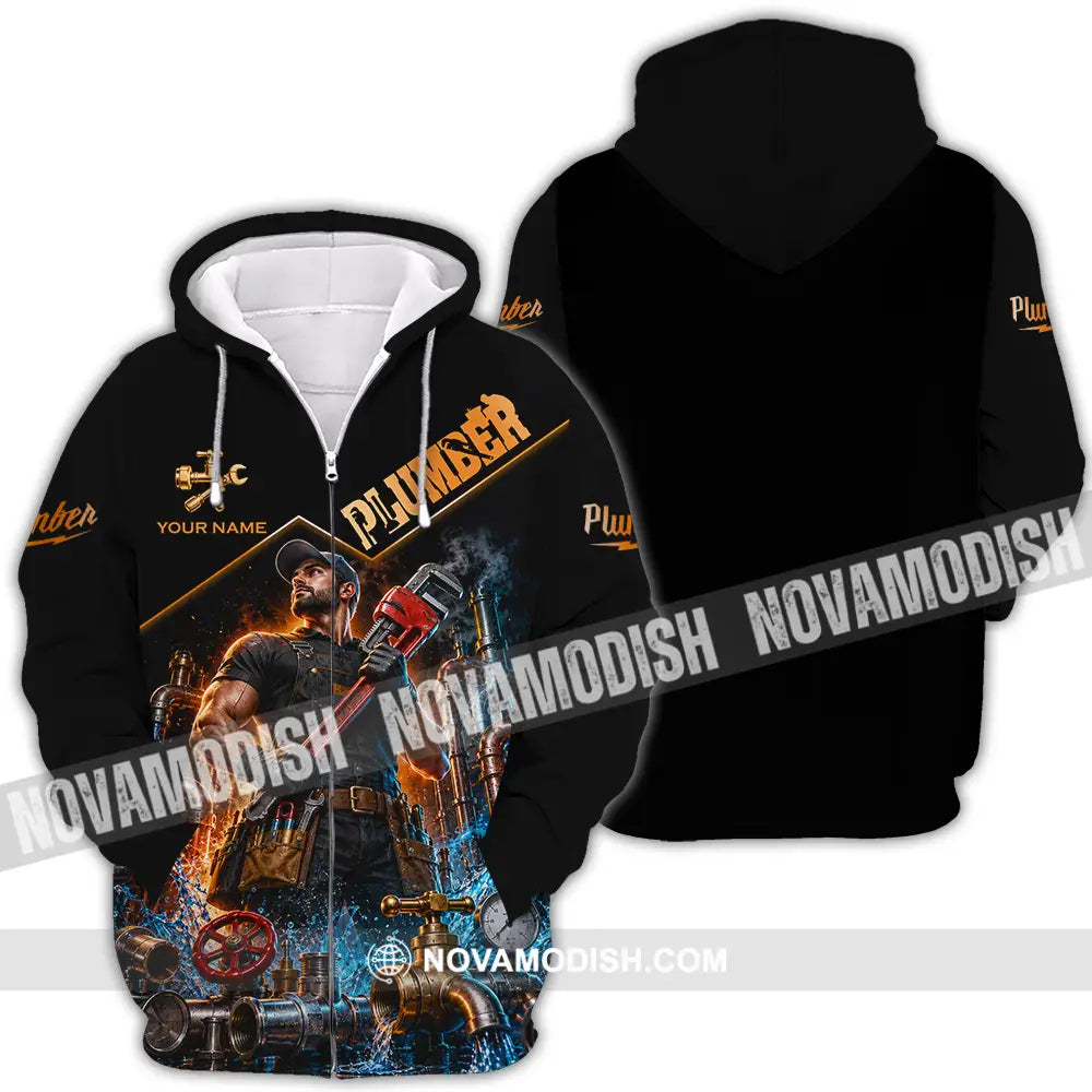Unisex Shirt - Custom Plumber Shirt - Zipper Hoodie / S - T-shirt