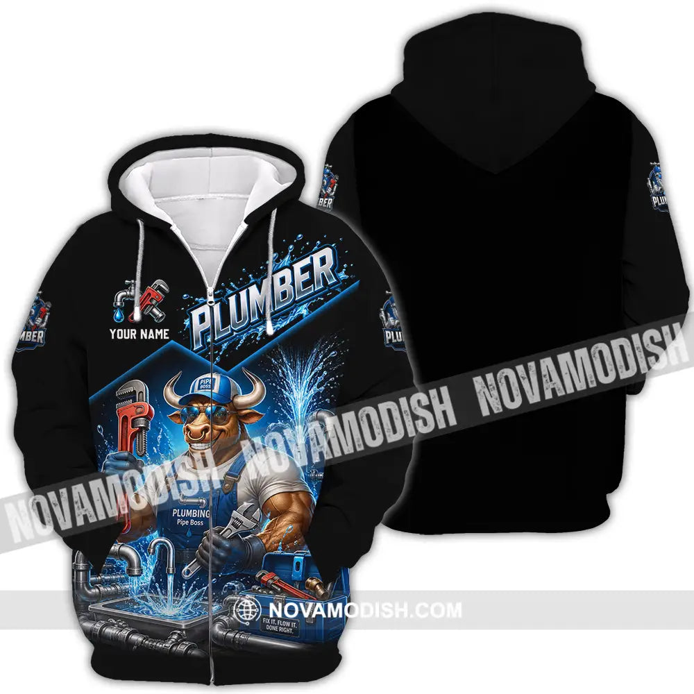 Unisex Shirt - Custom Plumber Shirt - Zipper Hoodie / S - T-shirt