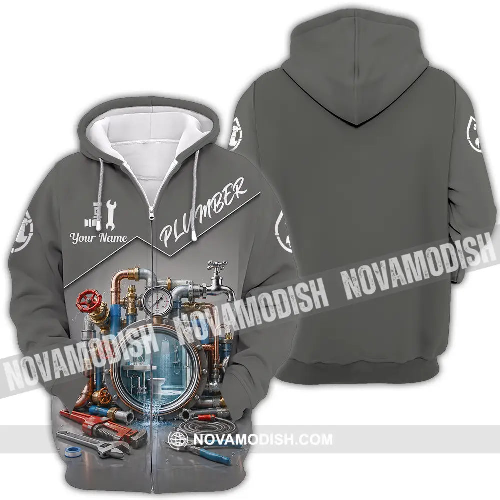 Unisex Shirt - Custom Plumber Shirt - Zipper Hoodie / S - T-shirt