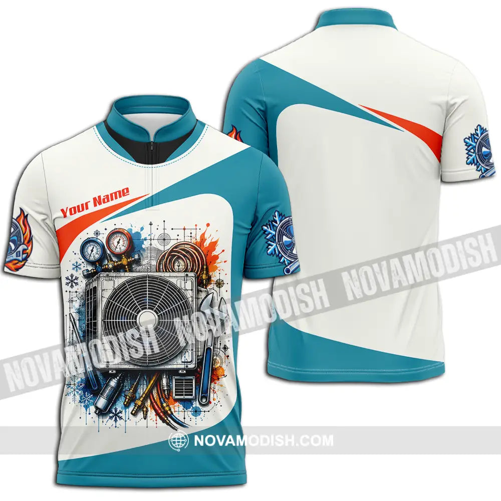 Unisex Shirt - Custom Plumber Shirt - Zipper Polo Shirt / S - T-shirt
