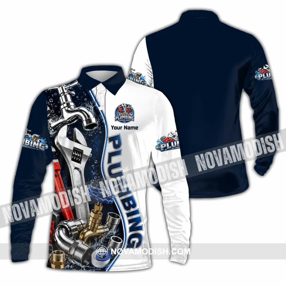 Unisex Shirt - Custom Plumbing Shirt - Long Sleeve Polo / S - T-shirt
