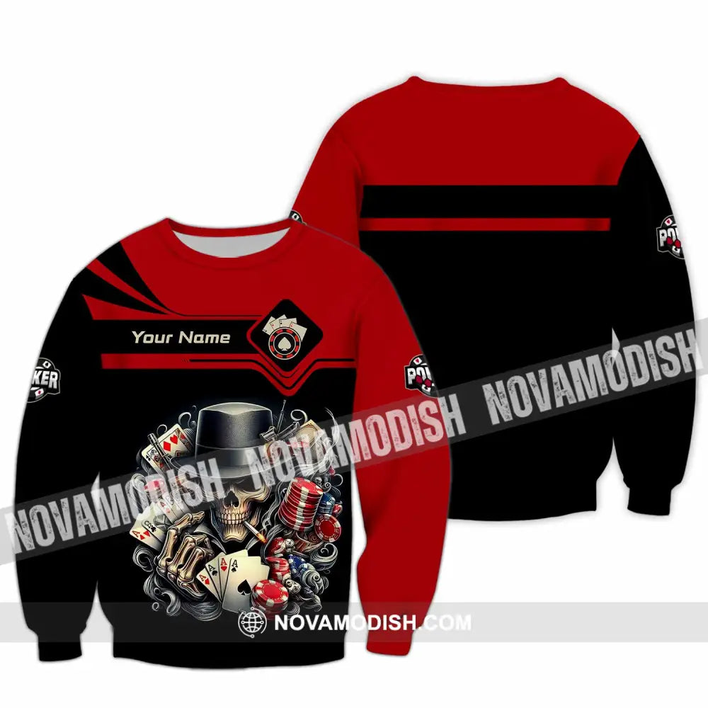 Unisex Shirt - Custom Poker 3D Shirt Long Sleeve / S T-shirt