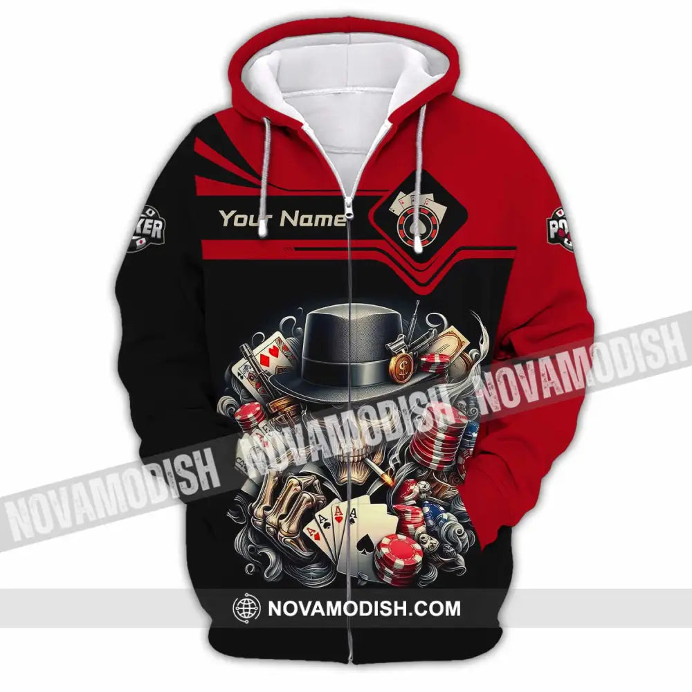 Unisex Shirt - Custom Poker 3D Shirt Zipper Hoodie / S T-shirt