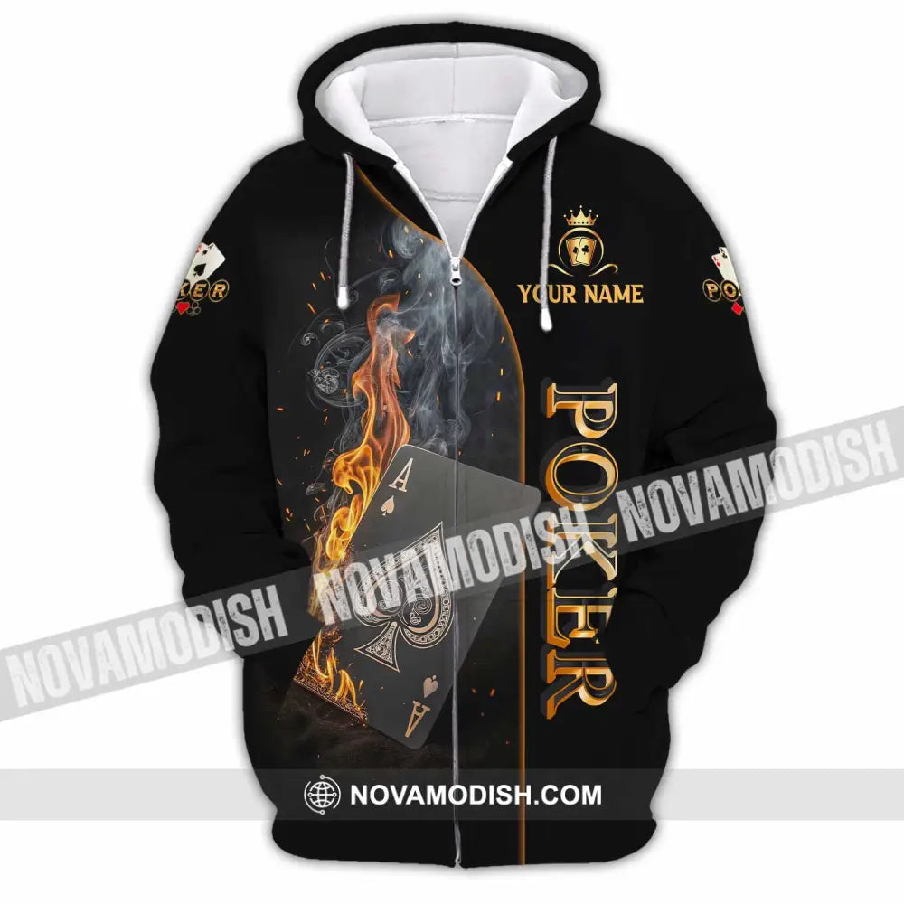 Unisex Shirt - Custom Poker 3D Shirt Zipper Hoodie / S T-shirt