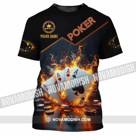 Unisex Shirt - Custom Poker Four Of Aces Card Lover Shirt T-Shirt / S T-shirt