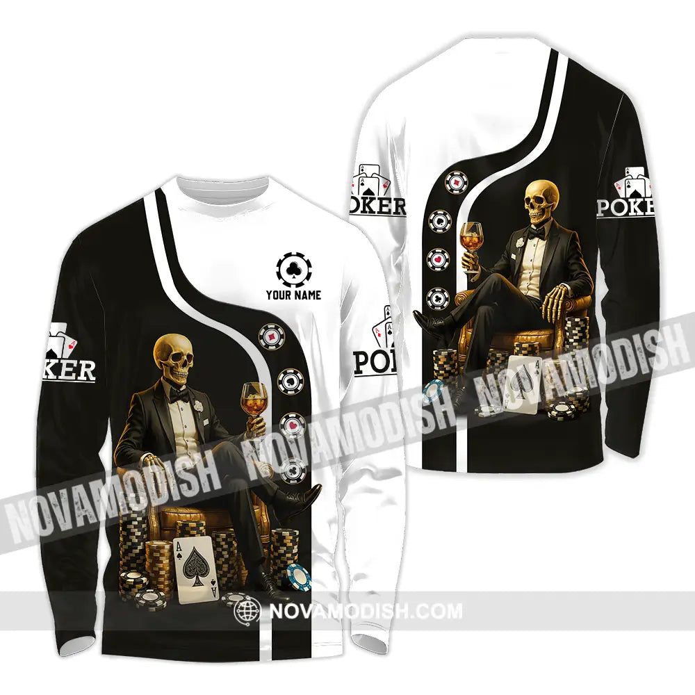 Unisex Shirt - Custom Poker Shirt Long Sleeve Shirt / S T-shirt