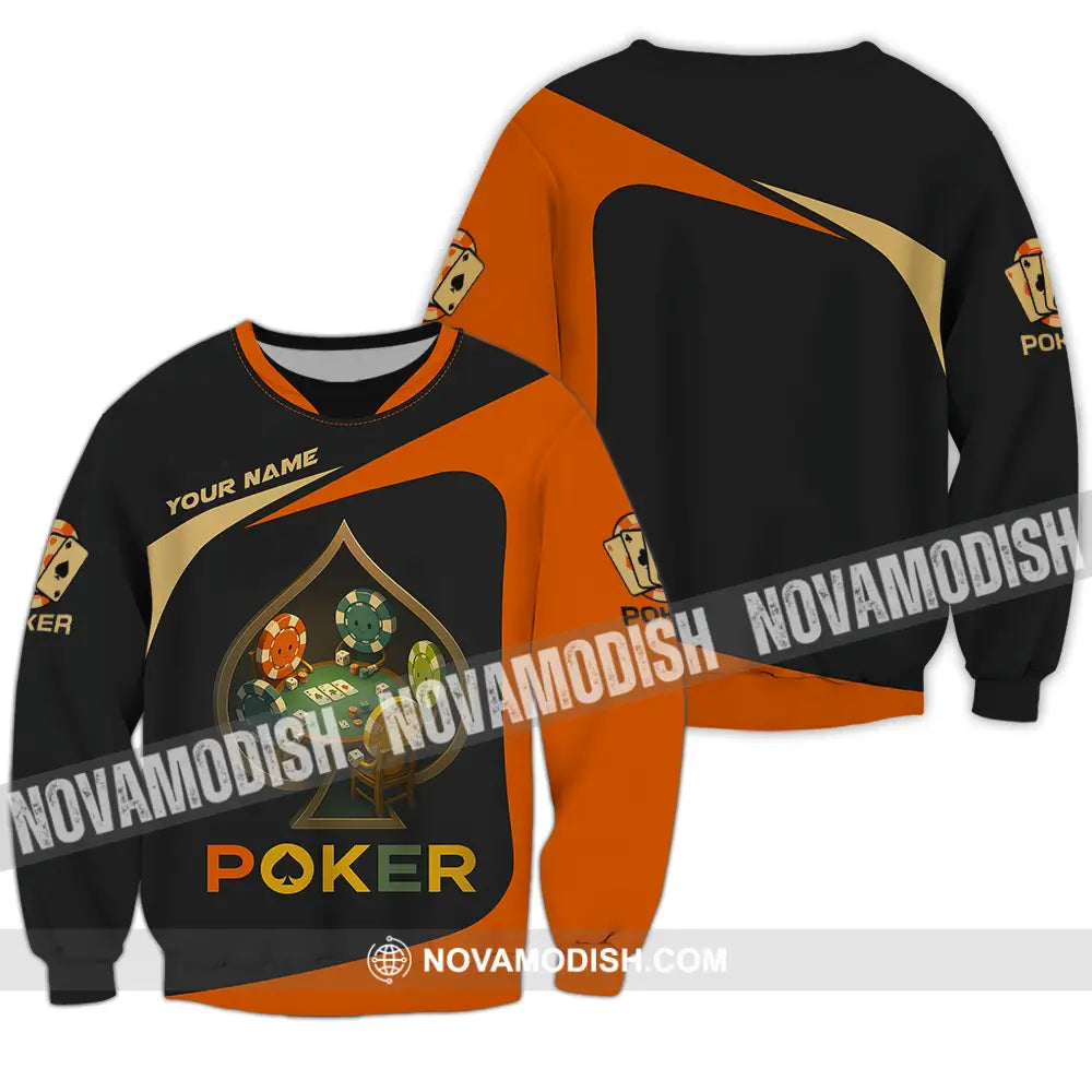 Unisex Shirt - Custom Poker Shirt Long Sleeve / S T-shirt