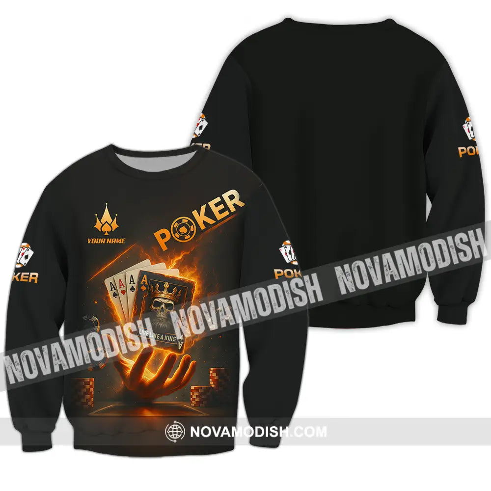 Unisex Shirt - Custom Poker Shirt Long Sleeve / S T-shirt