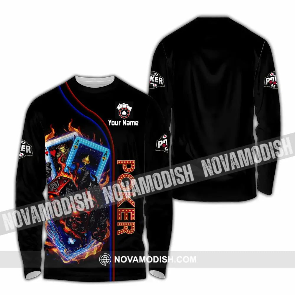 Unisex Shirt - Custom Poker Shirt - Long Sleeve Shirt / S - T-shirt