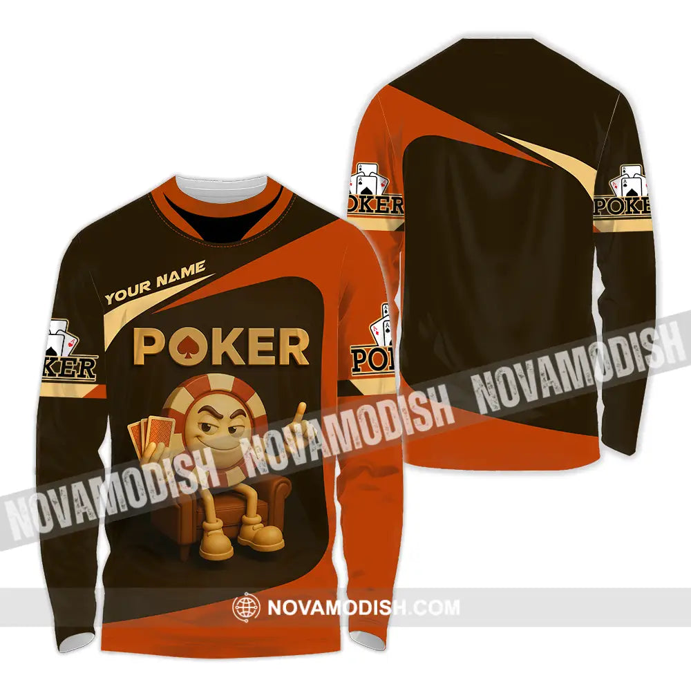 Unisex Shirt - Custom Poker Shirt Long Sleeve Shirt / S T-shirt