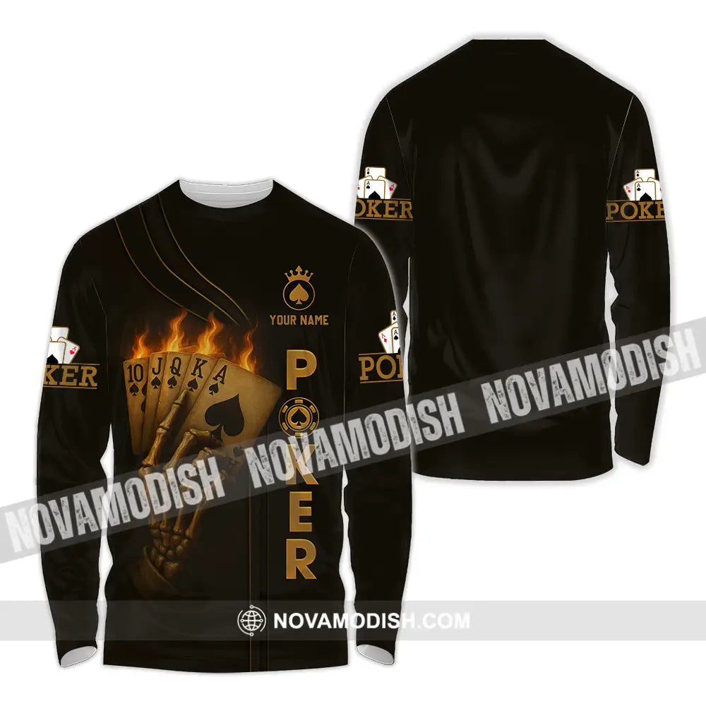 Unisex Shirt - Custom Poker Shirt Long Sleeve Shirt / S T-shirt