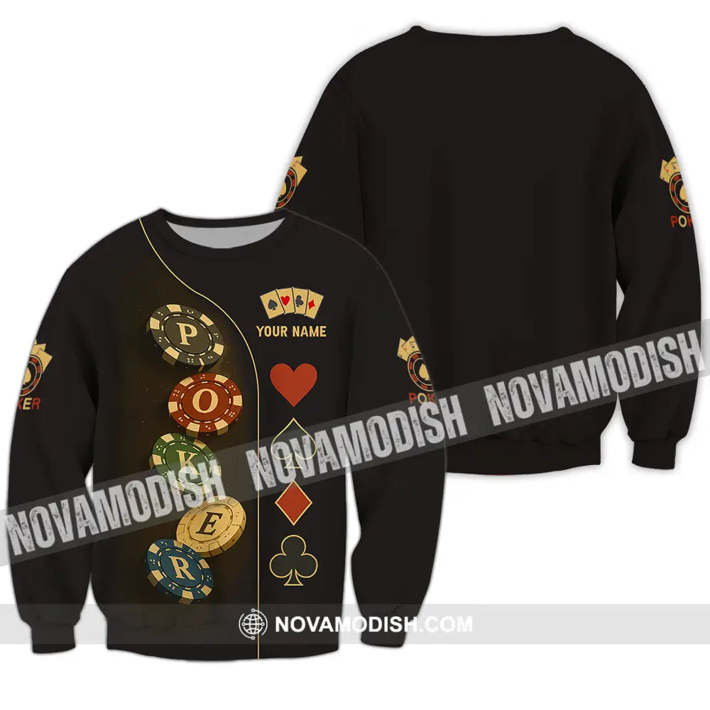 Unisex Shirt - Custom Poker Shirt Long Sleeve / S T-shirt