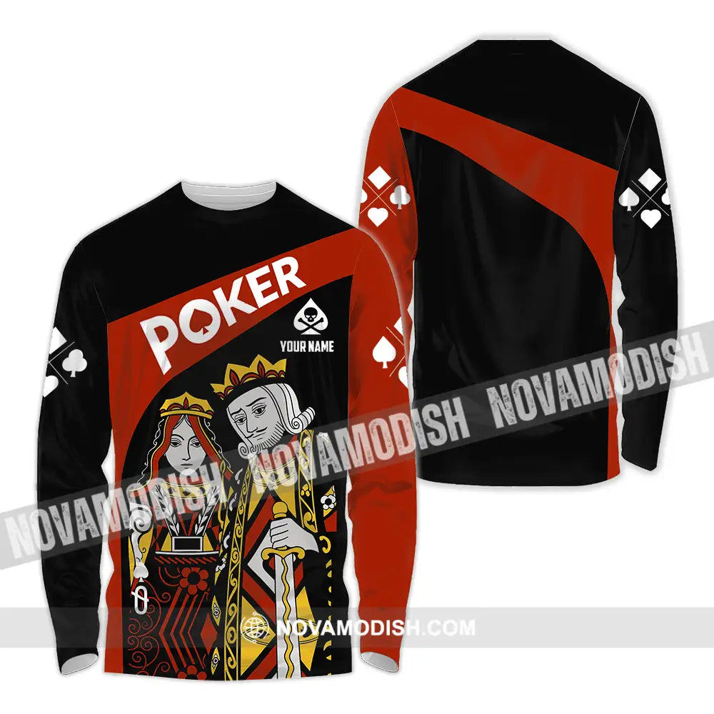 Unisex Shirt - Custom Poker Lover Shirt Long Sleeve Shirt / S T-shirt