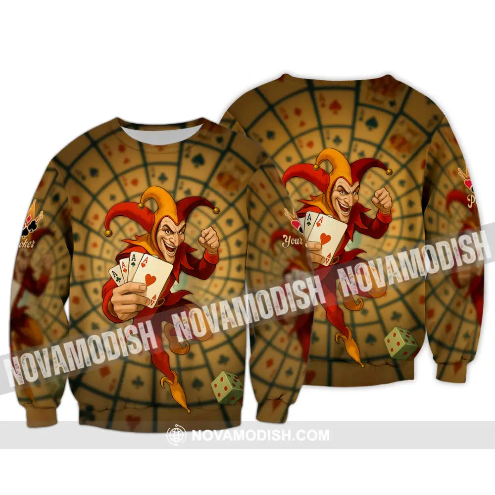 Unisex Shirt - Custom Poker Lover Shirt Poker Player Long Sleeve / S T-shirt