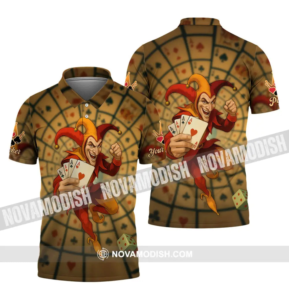 Unisex Shirt - Custom Poker Lover Shirt Poker Player Polo Shirt / S T-shirt