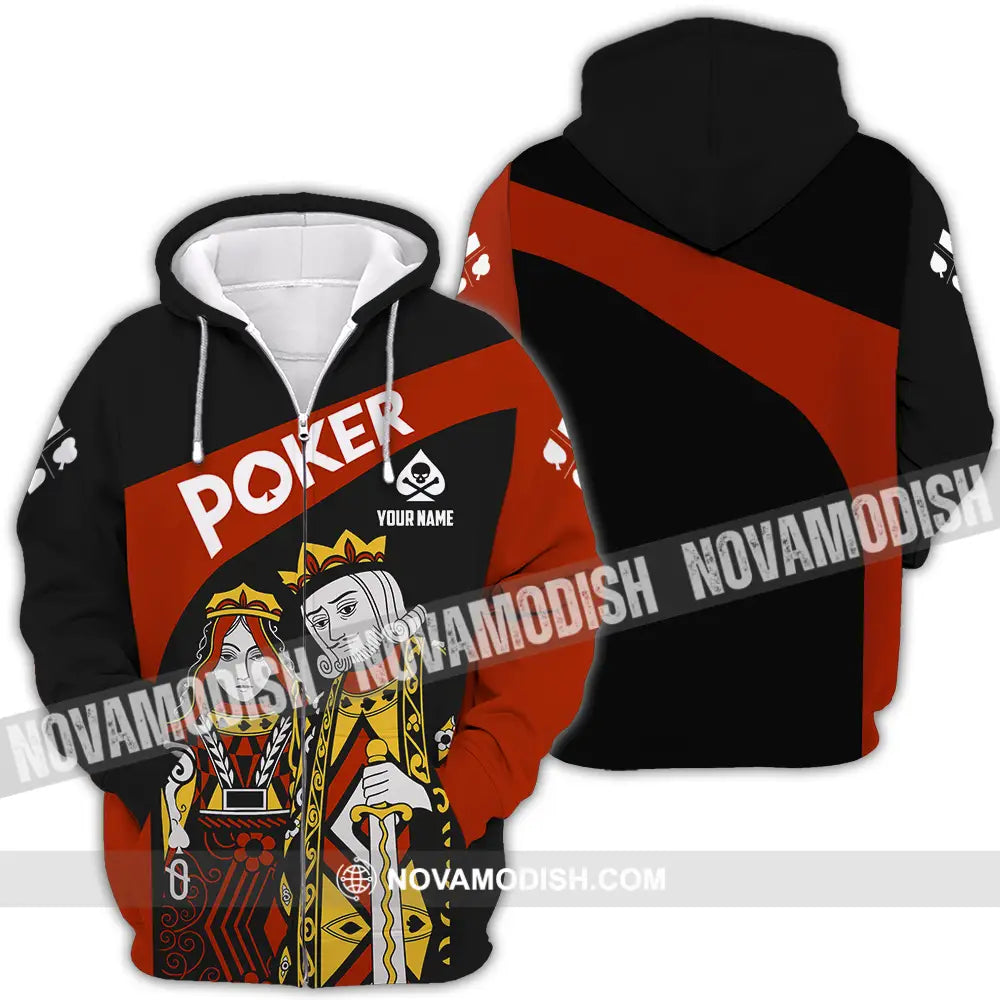 Unisex Shirt - Custom Poker Lover Shirt Zipper Hoodie / S T-shirt