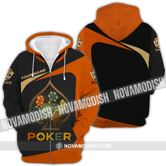 Unisex Shirt - Custom Poker Shirt Zipper Hoodie / S T-shirt
