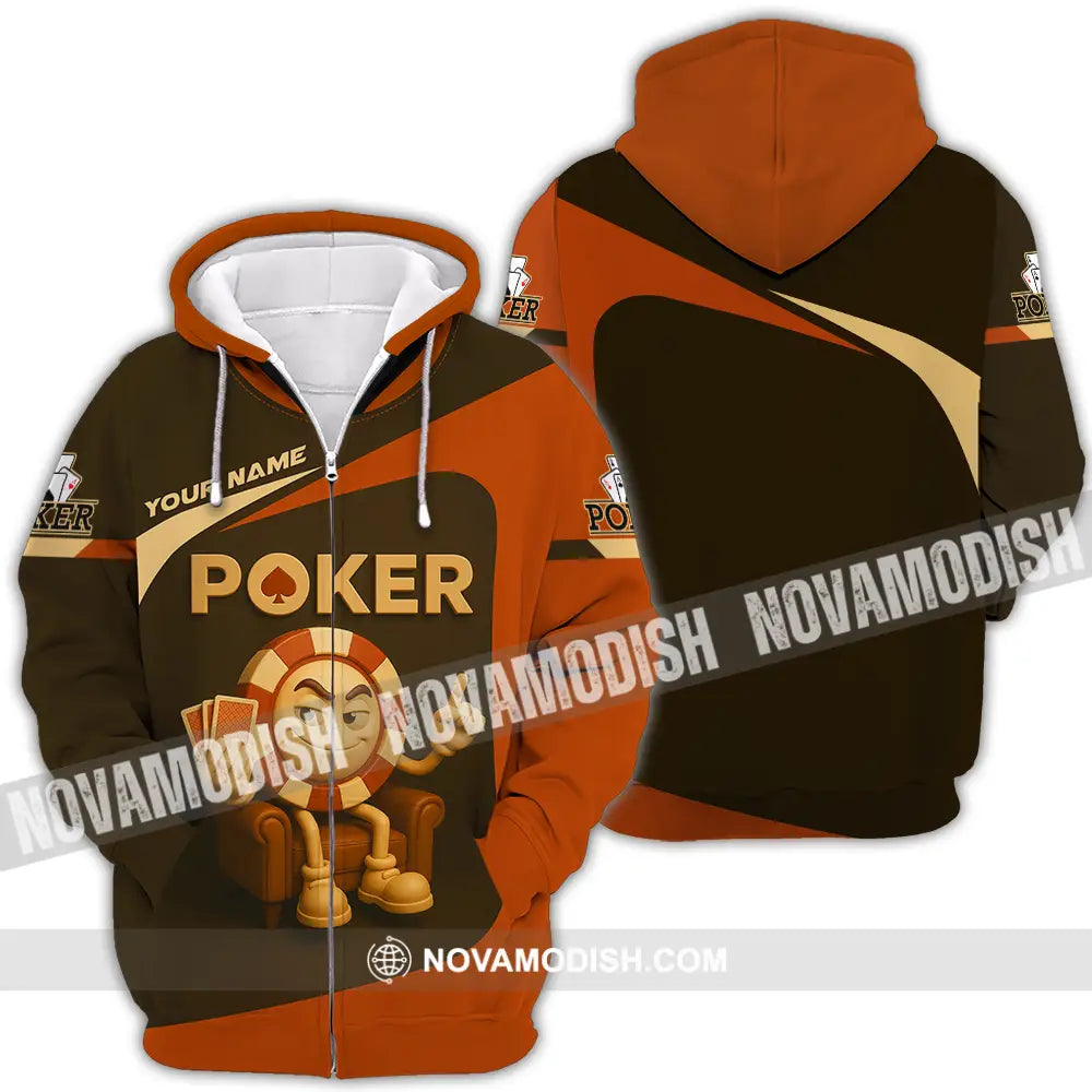 Unisex Shirt - Custom Poker Shirt Zipper Hoodie / S T-shirt
