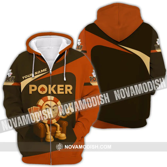 Unisex Shirt - Custom Poker Shirt Zipper Hoodie / S T-shirt
