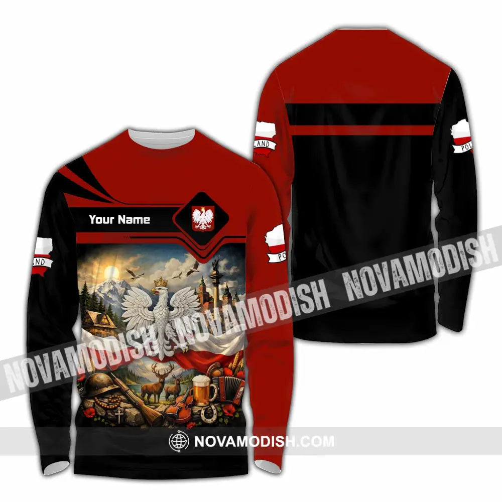 Unisex Shirt - Custom Poland Shirt - Long Sleeve Shirt / S - T-shirt
