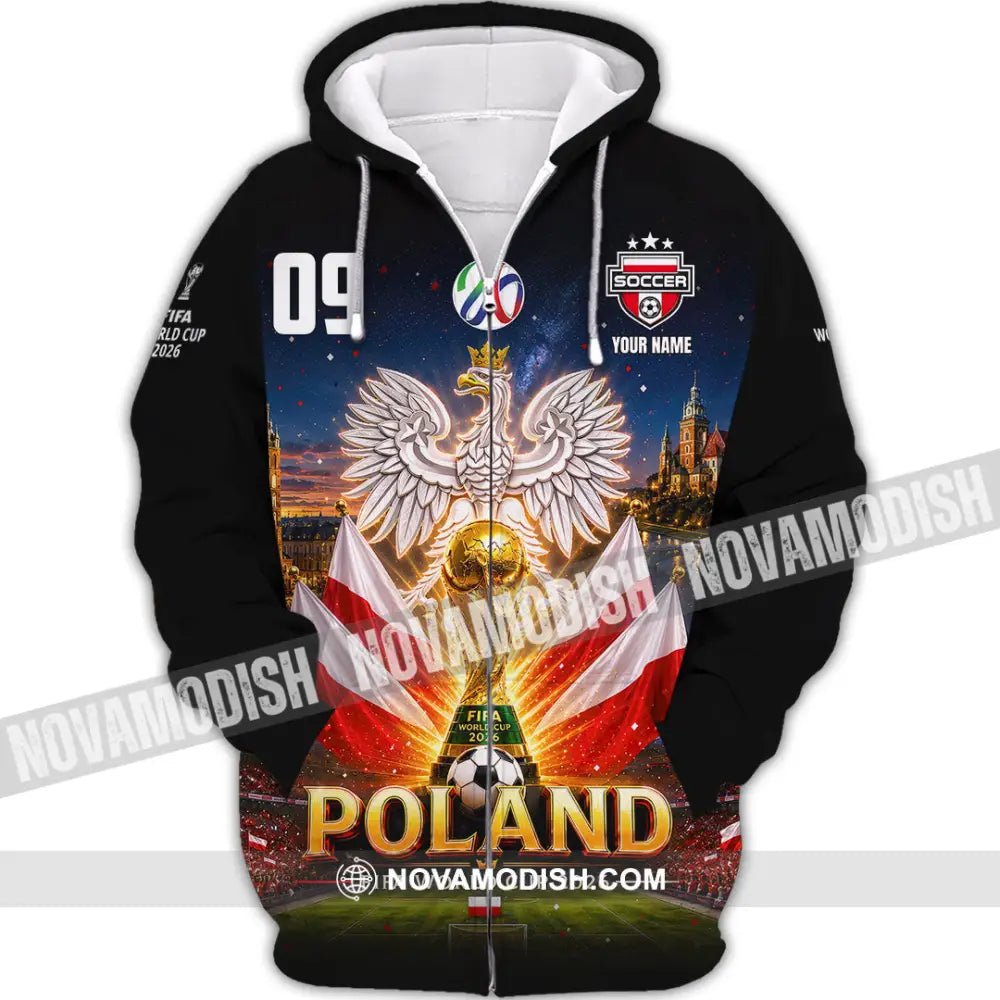 Unisex Shirt - Custom Poland World Cup 2026 Shirt - Zipper Hoodie / S - T-shirt
