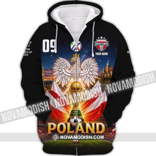Unisex Shirt - Custom Poland World Cup 2026 Shirt - Zipper Hoodie / S - T-shirt