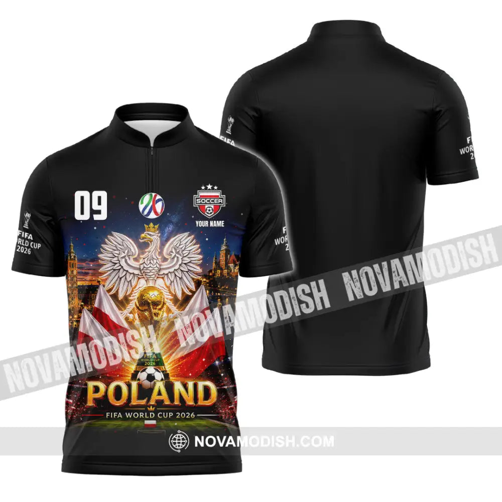 Unisex Shirt - Custom Poland World Cup 2026 Shirt - Zipper Polo Shirt / S - T-shirt