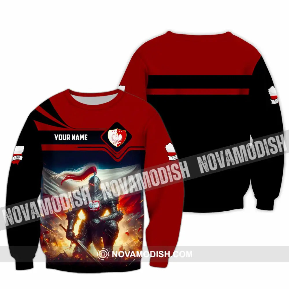 Unisex Shirt - Custom Polska Poland Shirt Long Sleeve / S T-shirt