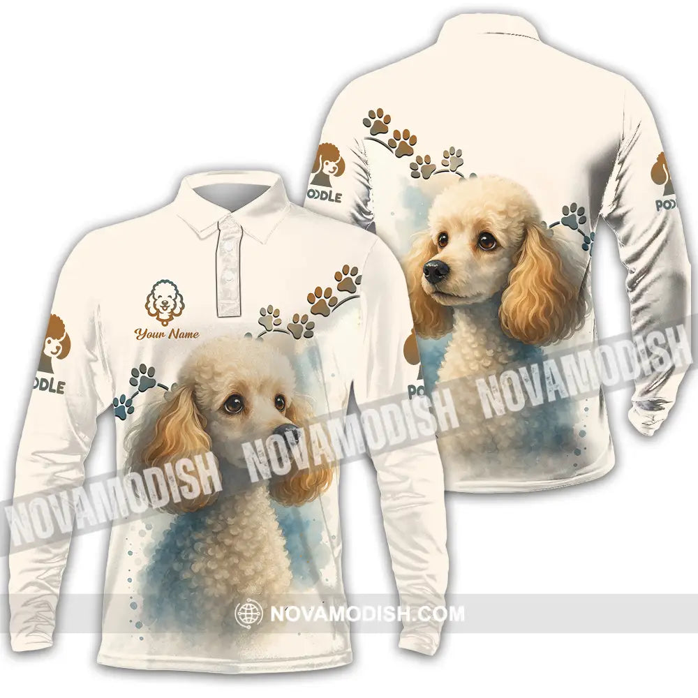 Unisex Shirt - Custom Poodle Shirt Long Sleeve Polo / S T-shirt