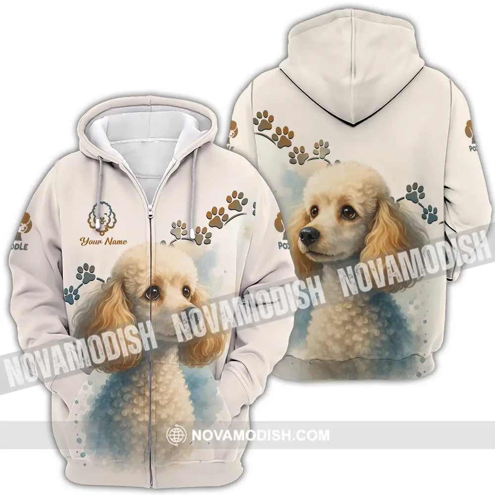 Unisex Shirt - Custom Poodle Shirt Zipper Hoodie / S T-shirt