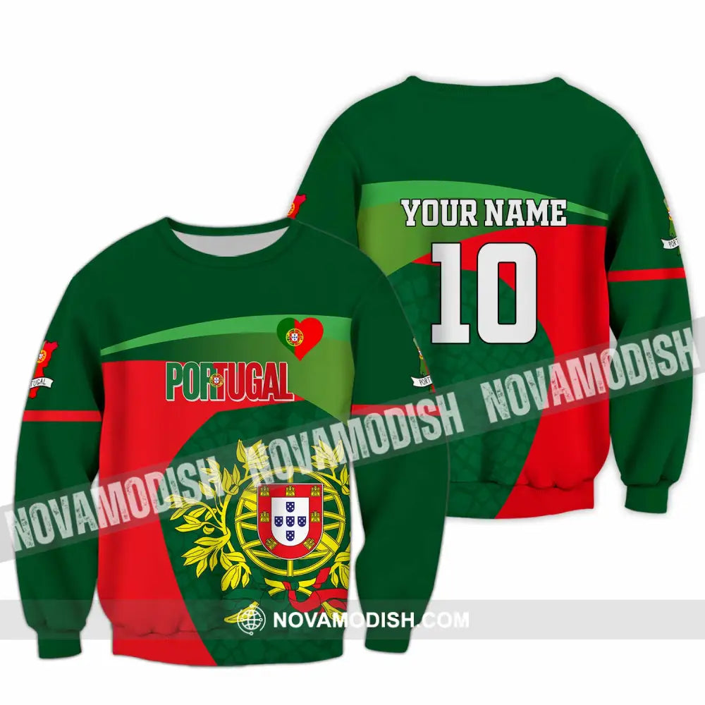 Unisex Shirt - Custom Portugal 3D Shirt Long Sleeve / S T-shirt