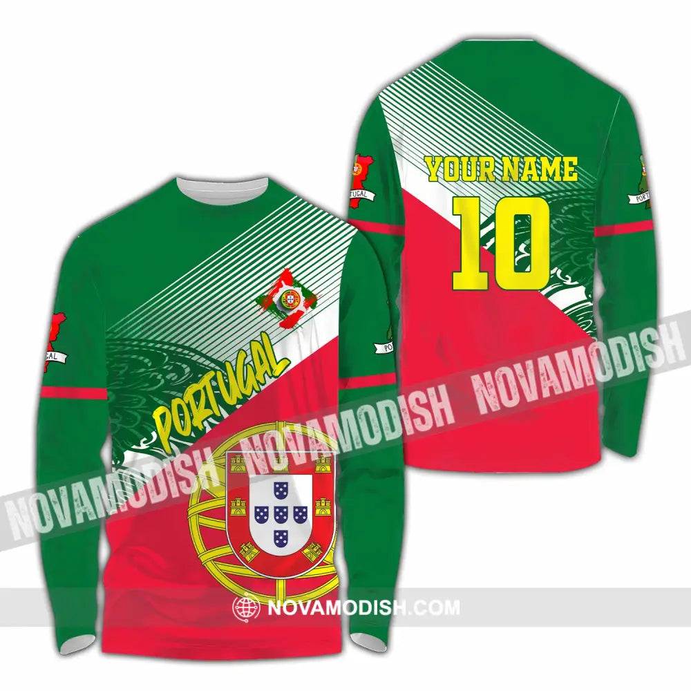Unisex Shirt - Custom Portugal 3D Shirt Long Sleeve Shirt / S T-shirt