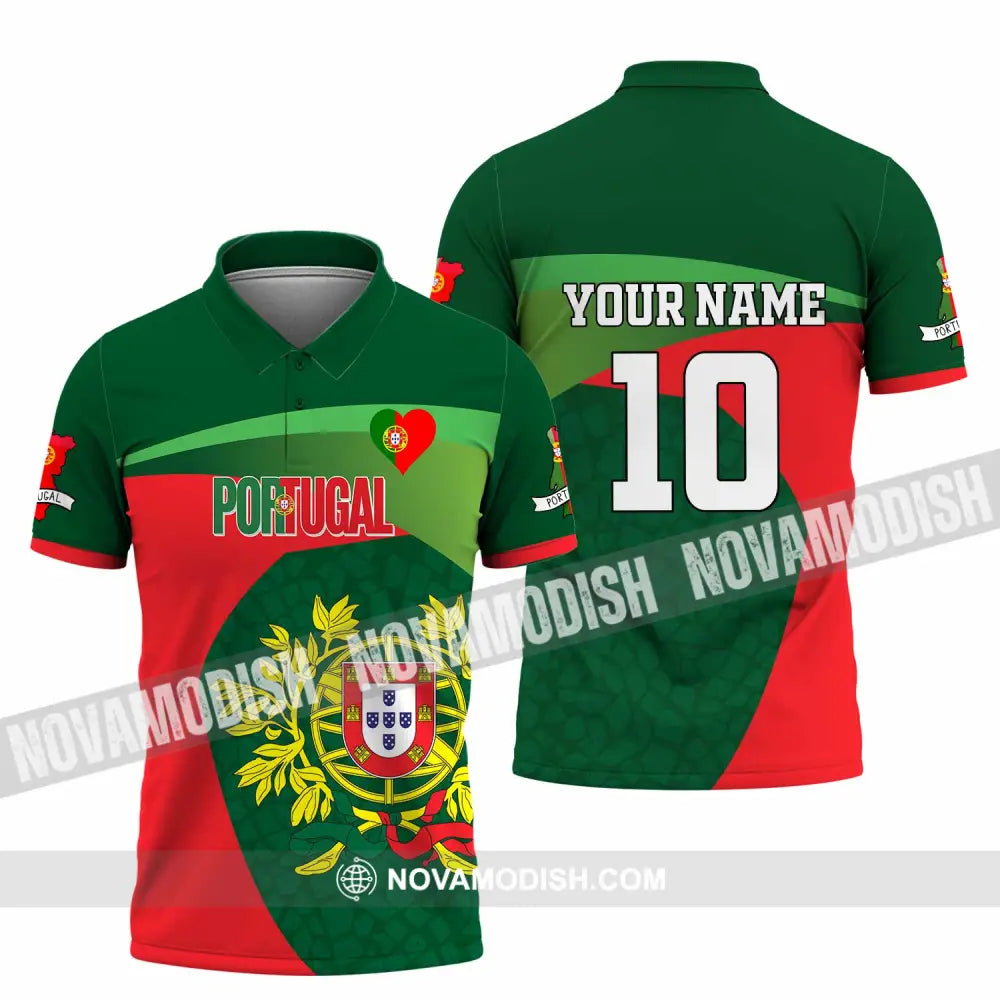 Unisex Shirt - Custom Portugal 3D Shirt Polo Shirt / S T-shirt