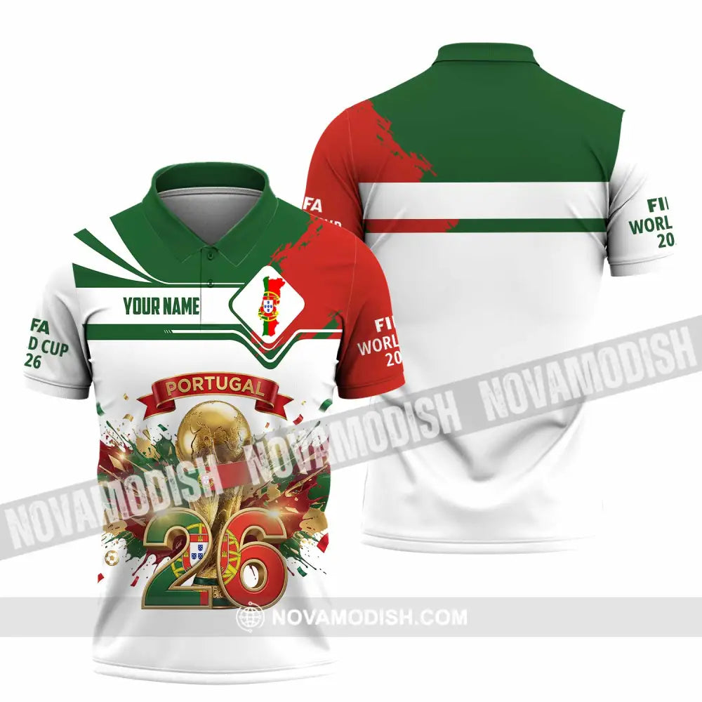 Unisex Shirt - Custom Portugal FIFA World Cup 2026 3D Shirt Polo Shirt / S T-shirt