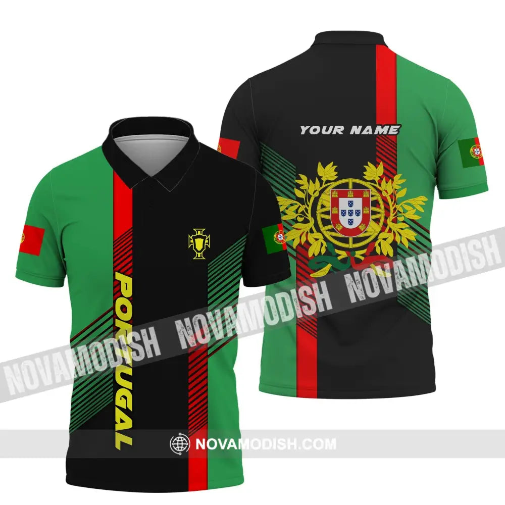 Unisex Shirt - Custom Portugal Name Shirt Portugal Logo Shirt - Custom Name Polo Shirt / S T-shirt