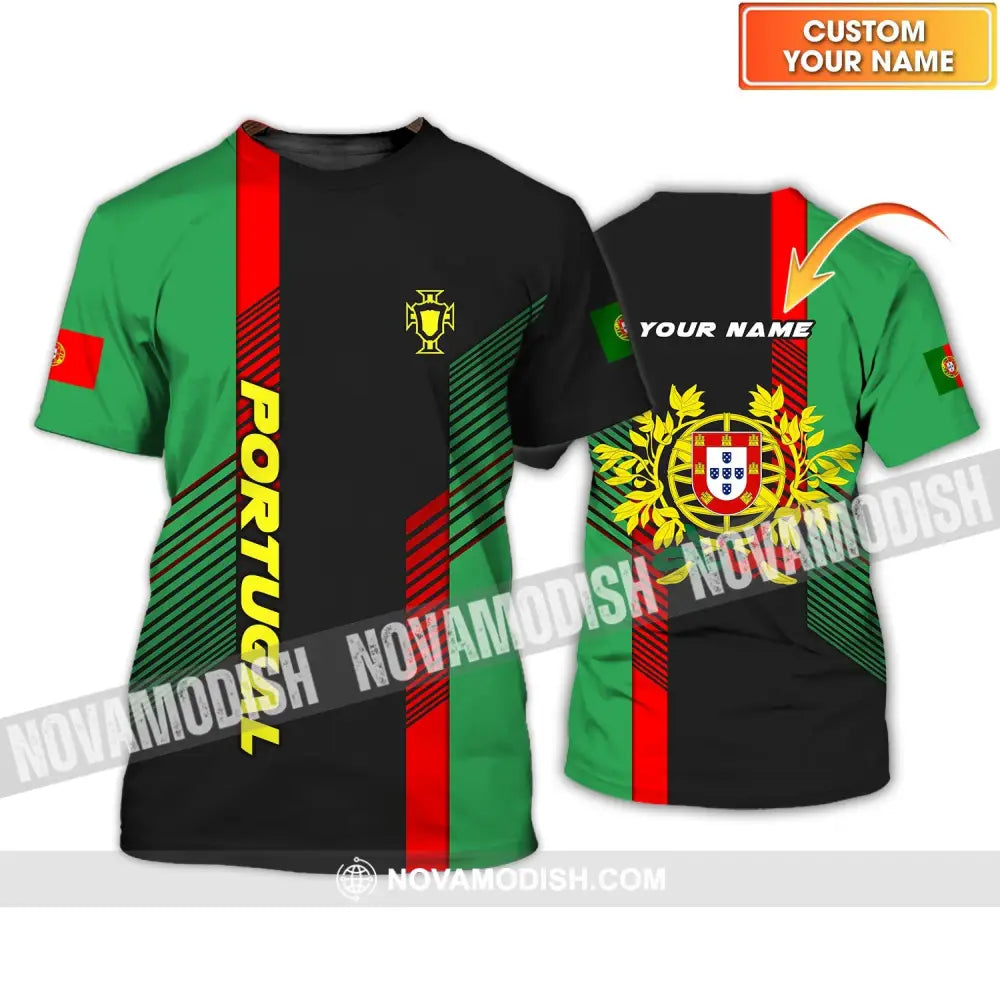 Unisex Shirt - Custom Portugal Name Shirt Portugal Logo Shirt - Custom Name T-shirt