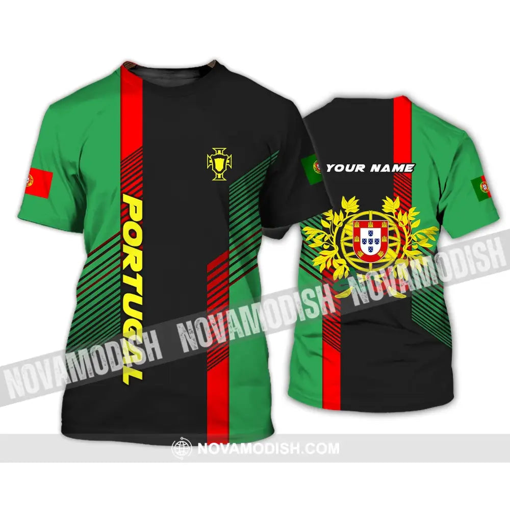 Unisex Shirt - Custom Portugal Name Shirt Portugal Logo Shirt - Custom Name T-Shirt / S T-shirt