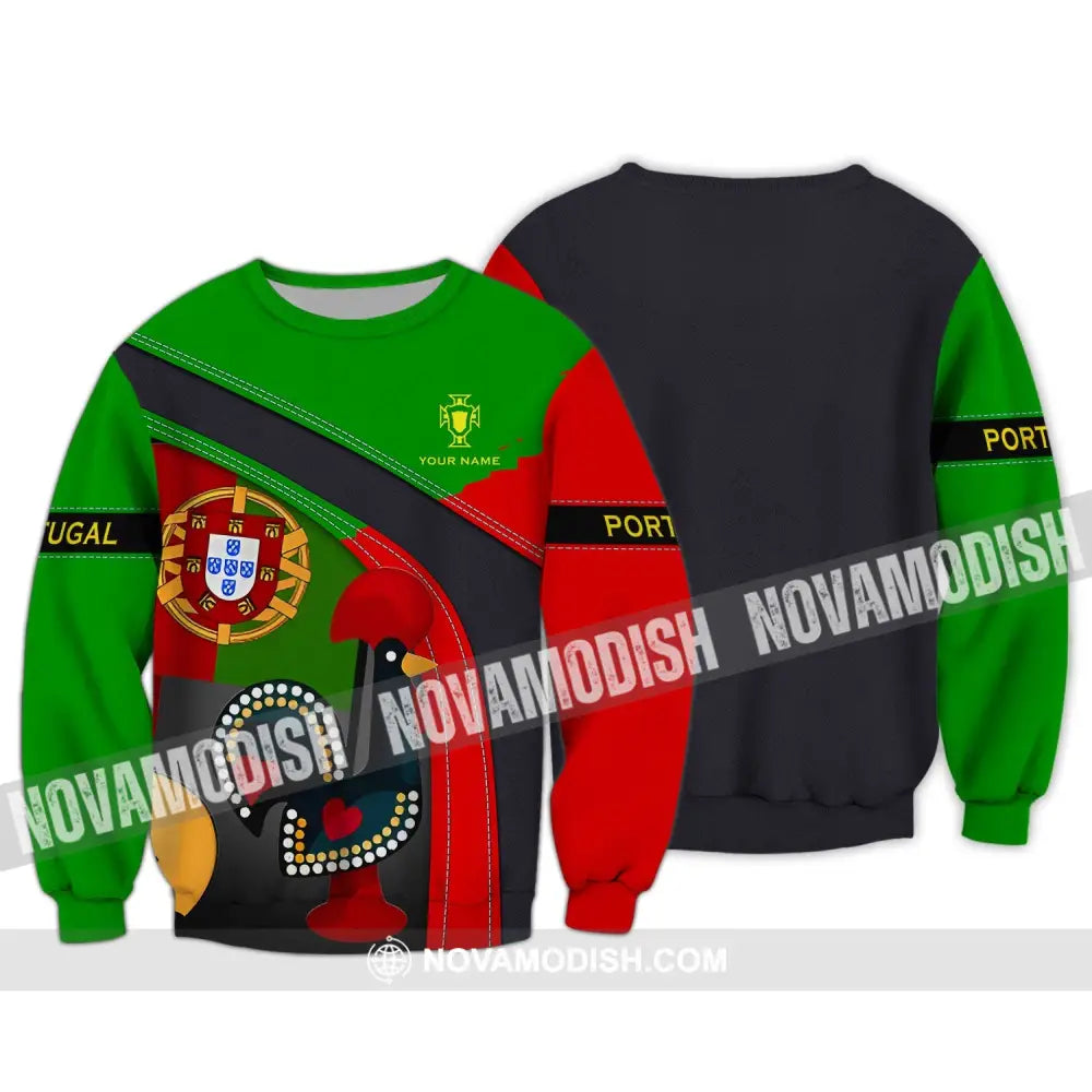 Unisex Shirt - Custom Portugal Name Shirt Portugal Shirt - Custom Name Long Sleeve / S T-shirt
