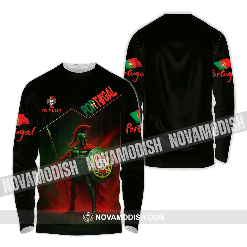 Unisex Shirt - Custom Portugal Warrior Shirt Long Sleeve Shirt / S T-shirt