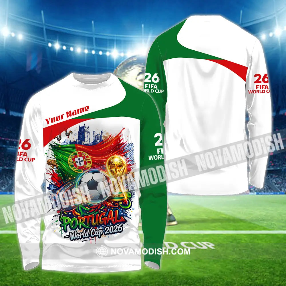 Unisex Shirt - Custom Portugal World Cup 2026 3D Shirt - Long Sleeve Shirt / S - T-shirt