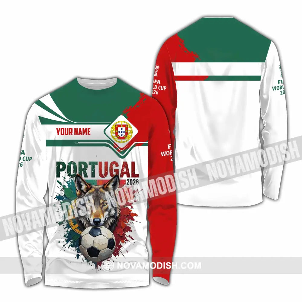 Unisex Shirt - Custom Portugal World Cup 2026 3D Shirt - Long Sleeve Shirt / S - T-shirt