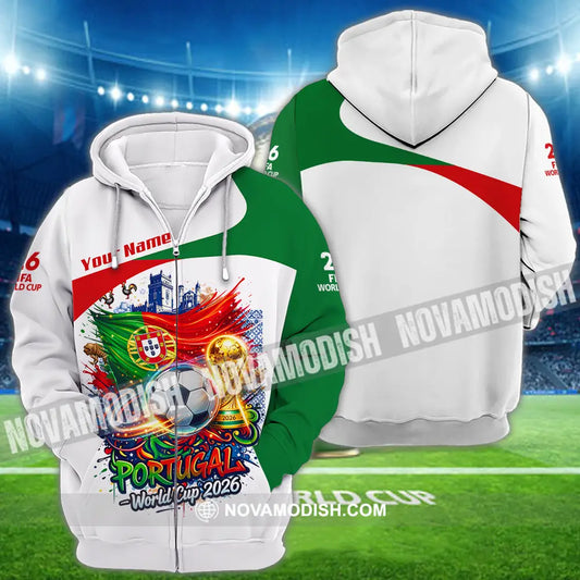 Unisex Shirt - Custom Portugal World Cup 2026 3D Shirt - Zipper Hoodie / S - T-shirt