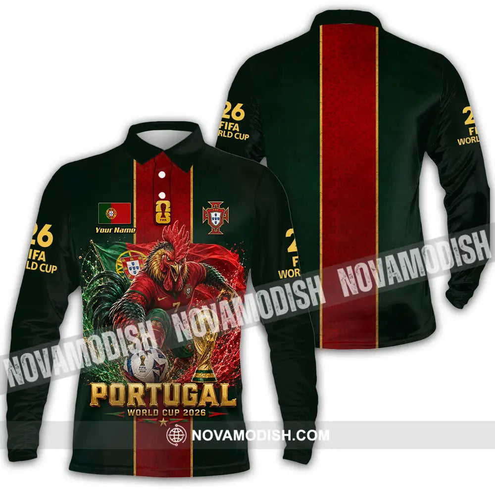 Unisex Shirt - Custom Portugal World Cup 2026 Shirt - Long Sleeve Polo / S - T-shirt