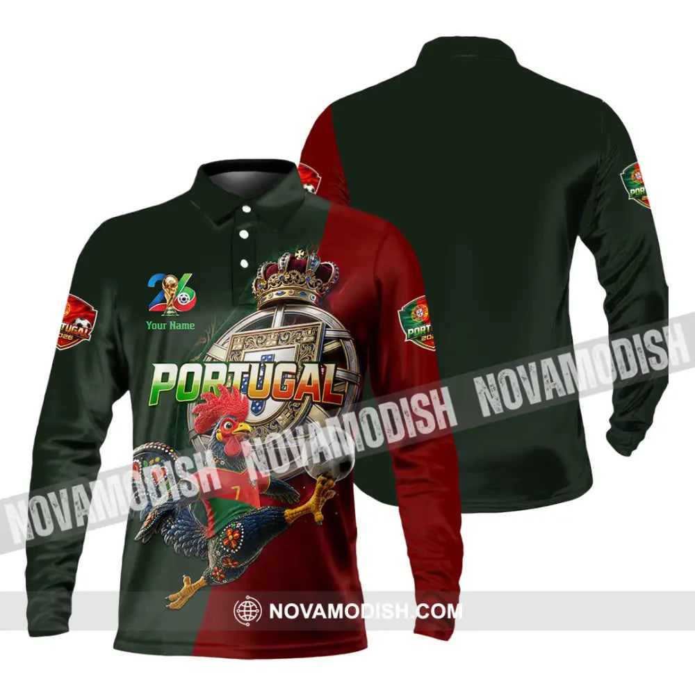 Unisex Shirt - Custom Portugal World Cup 2026 Shirt - Long Sleeve Polo / S - T-shirt