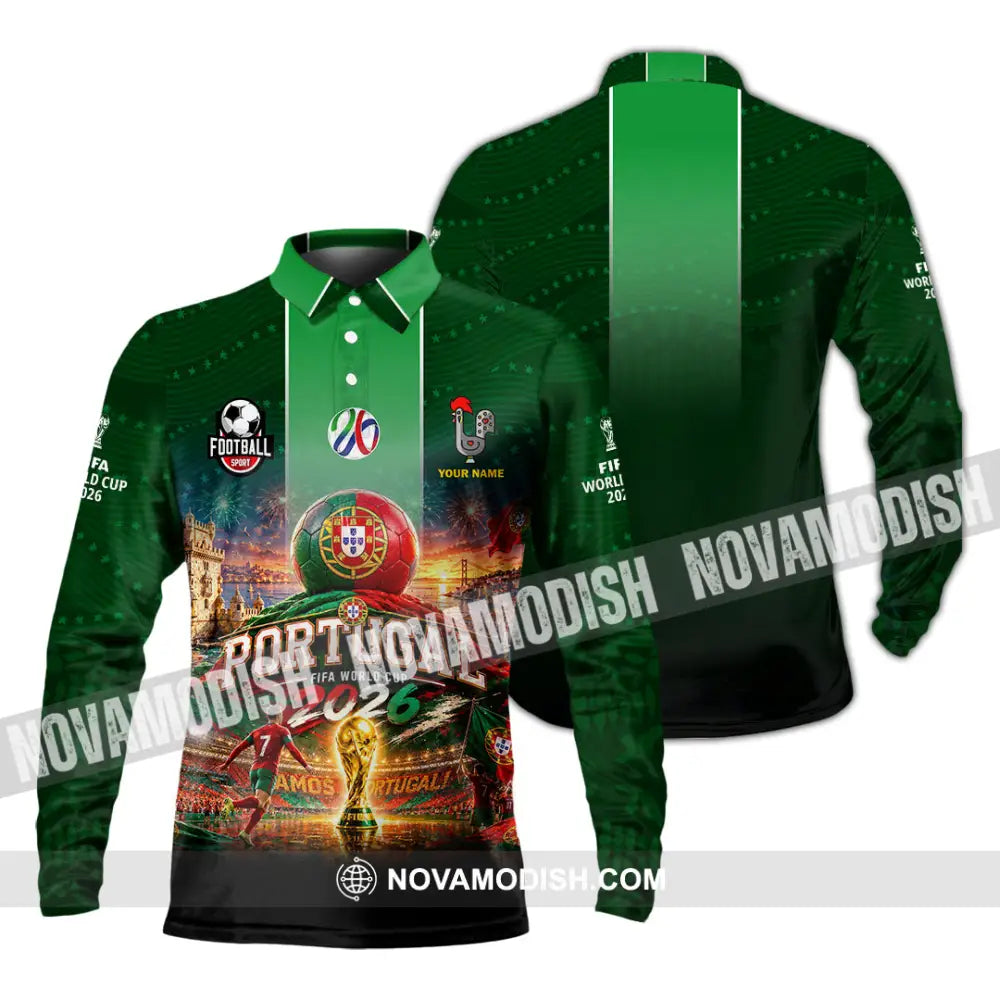 Unisex Shirt - Custom Portugal World Cup 2026 Shirt - Long Sleeve Polo / S - T-shirt