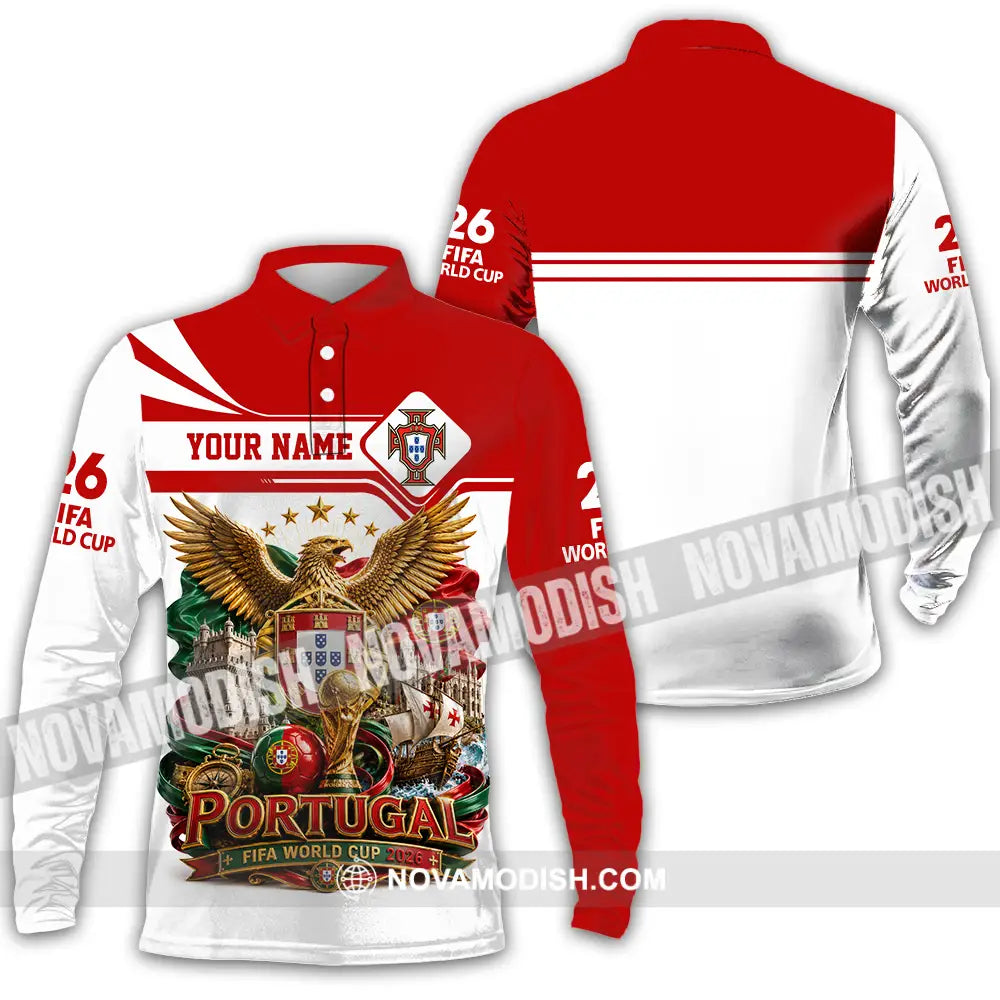 Unisex Shirt - Custom Portugal World Cup 2026 Shirt - Long Sleeve Polo / S - T-shirt