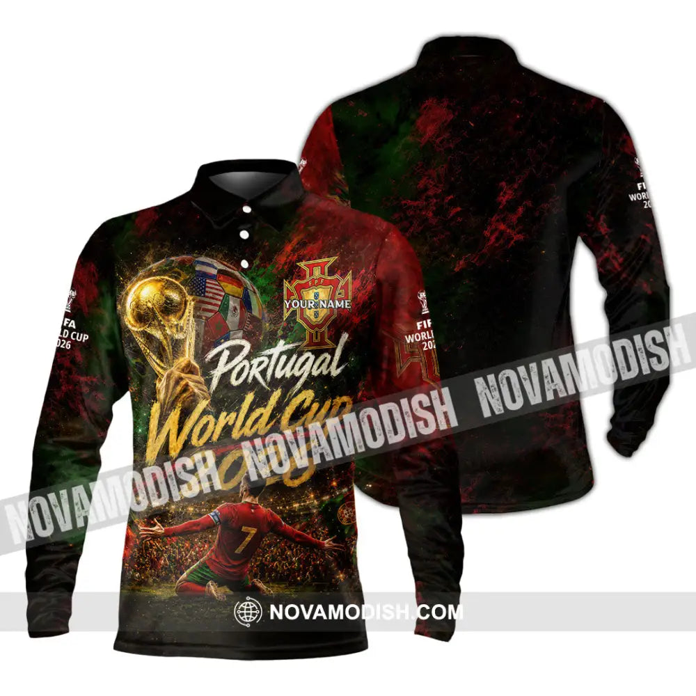 Unisex Shirt - Custom Portugal World Cup 2026 Shirt - Long Sleeve Polo / S - T-shirt