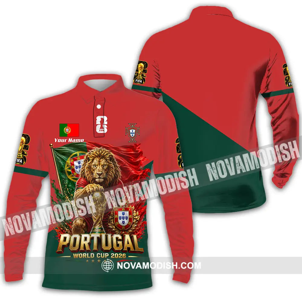 Unisex Shirt - Custom Portugal World Cup 2026 Shirt - Long Sleeve Polo / S - T-shirt