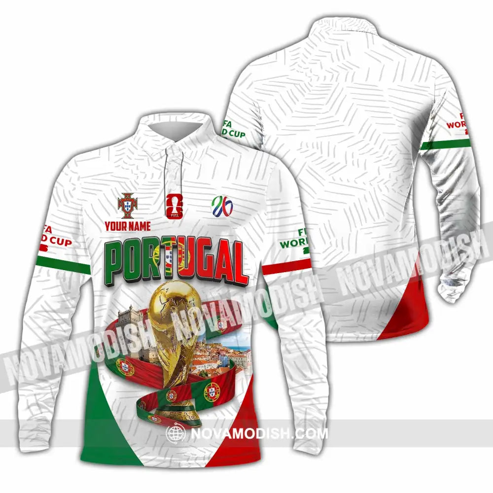 Unisex Shirt - Custom Portugal World Cup 2026 Shirt - Long Sleeve Polo / S - T-shirt